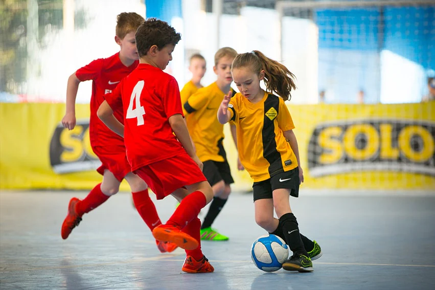 Kids playing futsal in Australia